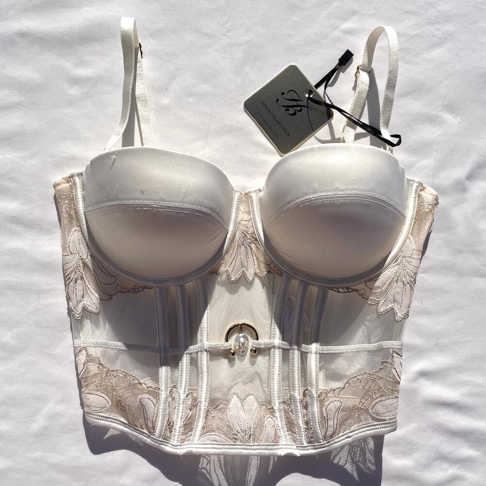 Honey Birdette White and Cream Bra